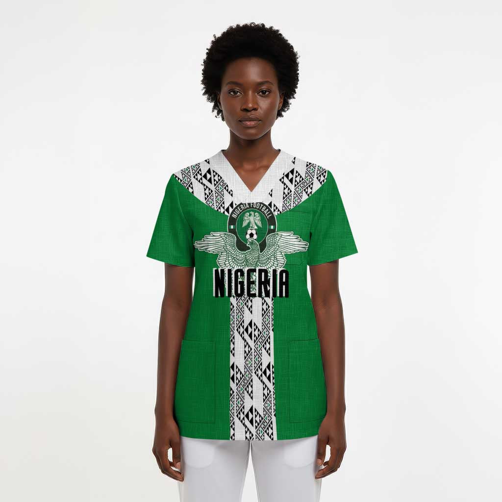 Custom Nigeria National Football Scrub Top Inspired Retro Style - African Pride