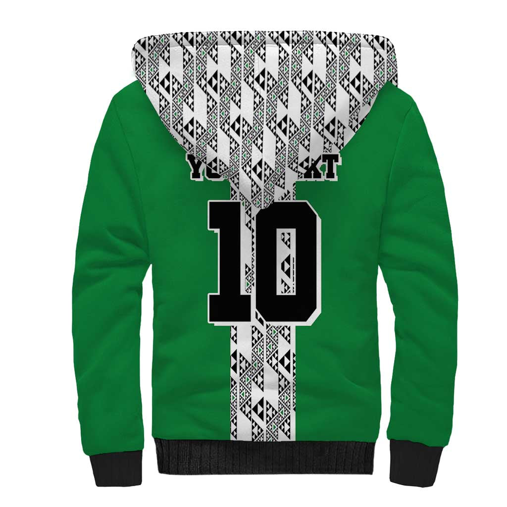 Custom Nigeria National Football Sherpa Hoodie Inspired Retro Style - African Pride