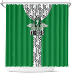Nigeria National Football Shower Curtain Inspired Retro Style - African Pride