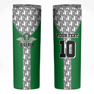 Custom Nigeria National Football Skinny Tumbler Inspired Retro Style - African Pride