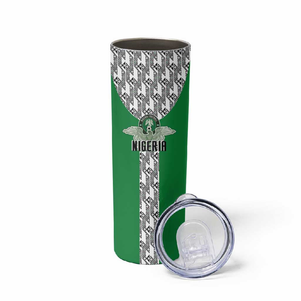 Custom Nigeria National Football Skinny Tumbler Inspired Retro Style - African Pride