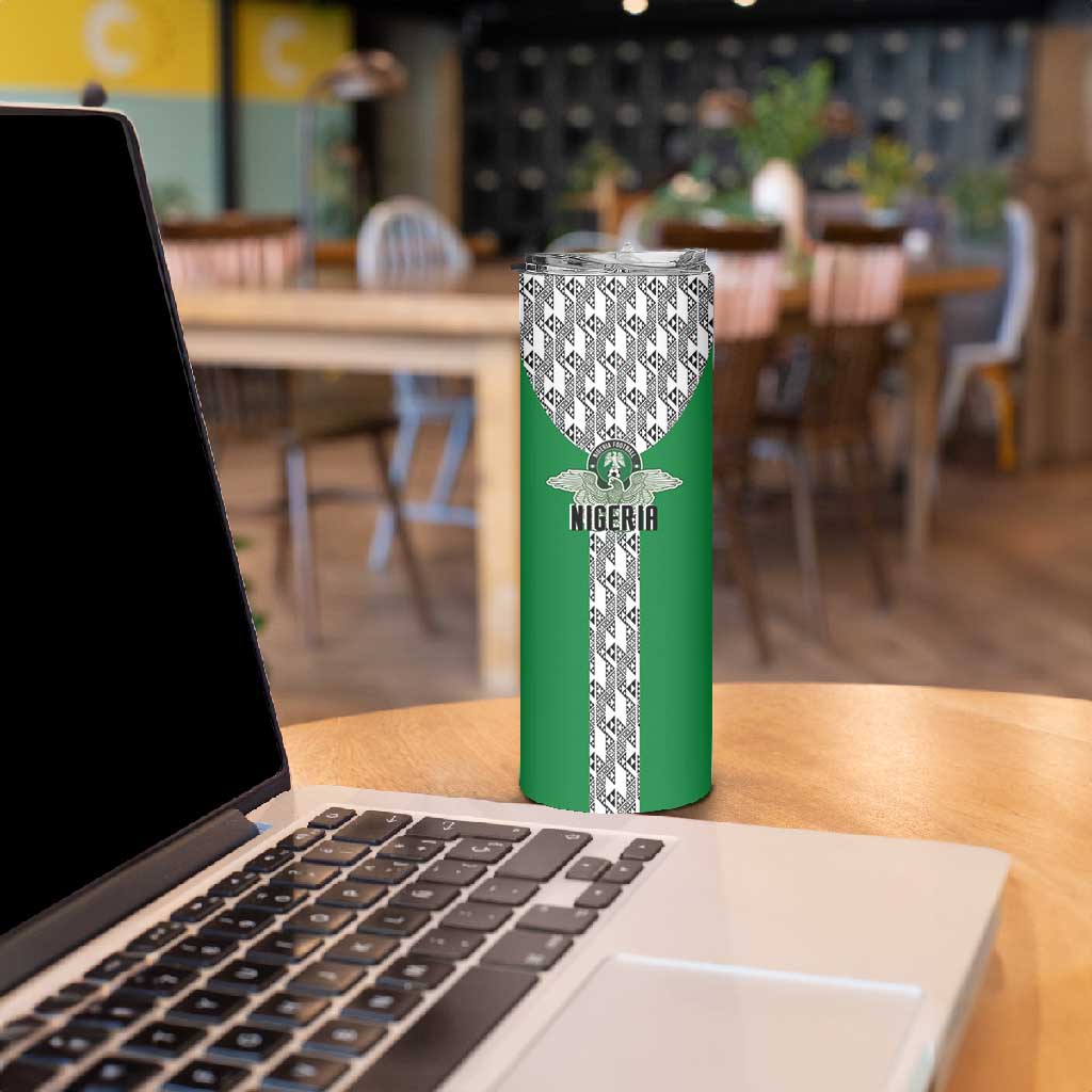 Custom Nigeria National Football Skinny Tumbler Inspired Retro Style - African Pride