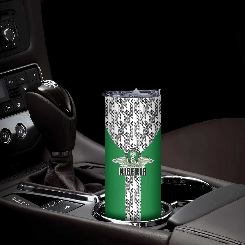 Custom Nigeria National Football Skinny Tumbler Inspired Retro Style - African Pride