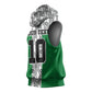 Custom Nigeria National Football Sleeveless Hoodie Inspired Retro Style - African Pride