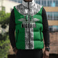 Custom Nigeria National Football Sleeveless Puffer Jacket Inspired Retro Style - African Pride