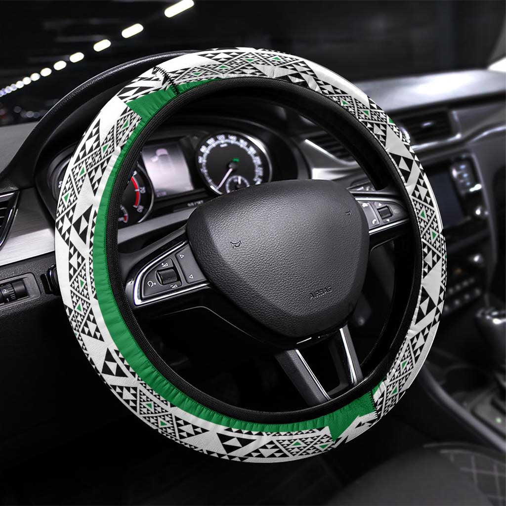 Nigeria National Football Steering Wheel Cover Inspired Retro Style - African Pride