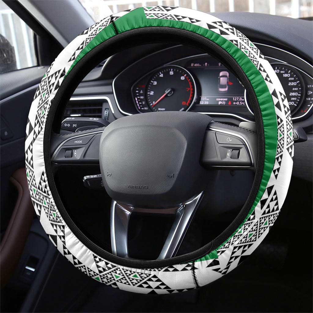 Nigeria National Football Steering Wheel Cover Inspired Retro Style - African Pride