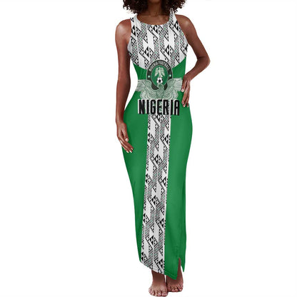 Custom Nigeria National Football Tank Maxi Dress Inspired Retro Style - African Pride