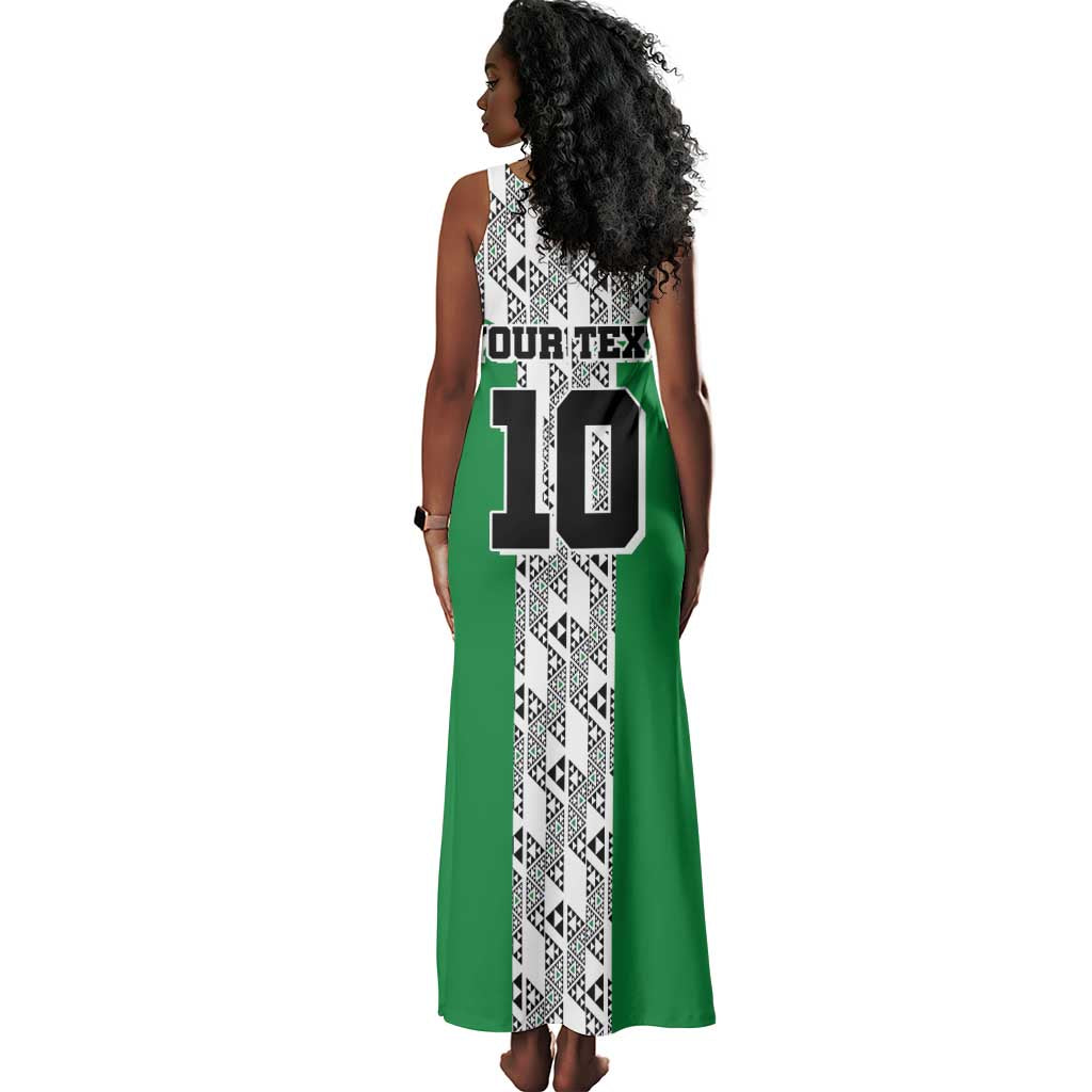 Custom Nigeria National Football Tank Maxi Dress Inspired Retro Style - African Pride