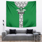 Nigeria National Football Tapestry Inspired Retro Style - African Pride
