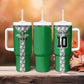 Custom Nigeria National Football Tumbler With Handle Inspired Retro Style - African Pride