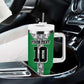 Custom Nigeria National Football Tumbler With Handle Inspired Retro Style - African Pride