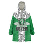 Custom Nigeria National Football Wearable Blanket Hoodie Inspired Retro Style - African Pride