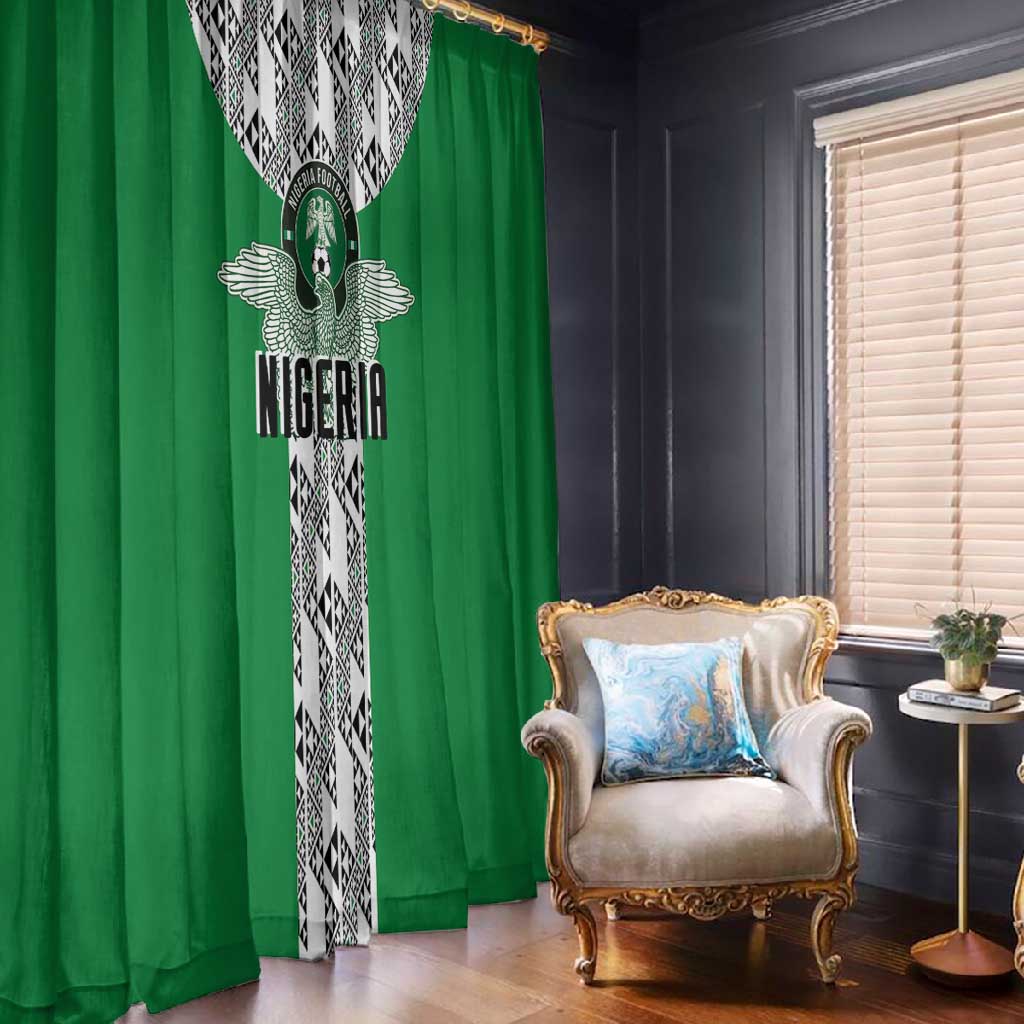 Nigeria National Football Window Curtain Inspired Retro Style - African Pride