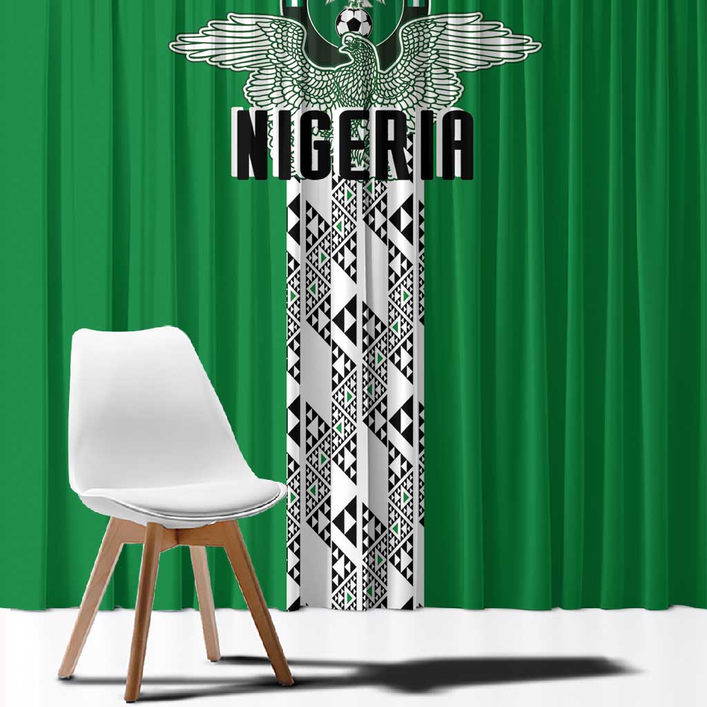 Nigeria National Football Window Curtain Inspired Retro Style - African Pride