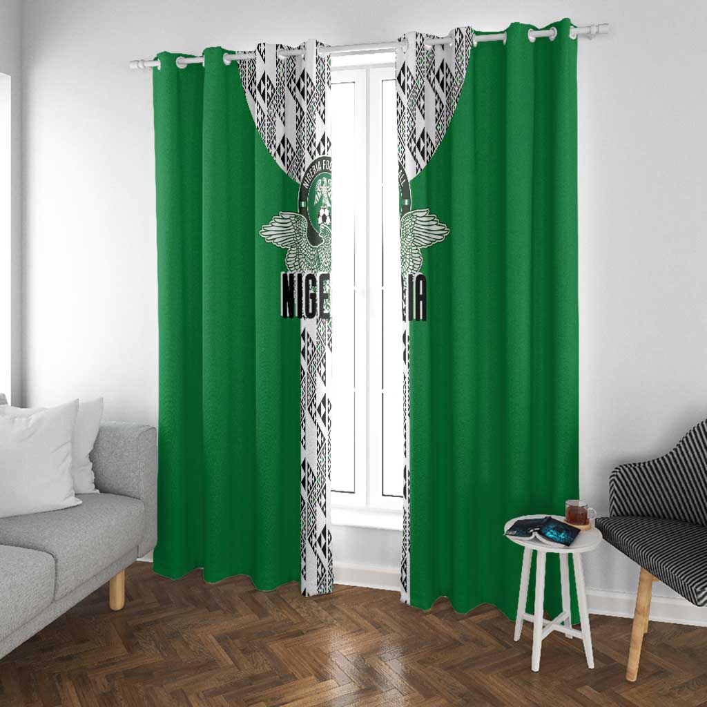 Nigeria National Football Window Curtain Inspired Retro Style - African Pride