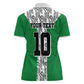 Custom Nigeria National Football Women Polo Shirt Inspired Retro Style - African Pride