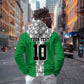 Custom Nigeria National Football Zip Hoodie Inspired Retro Style - African Pride