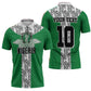 Custom Nigeria National Football Zipper Polo Shirt Inspired Retro Style - African Pride