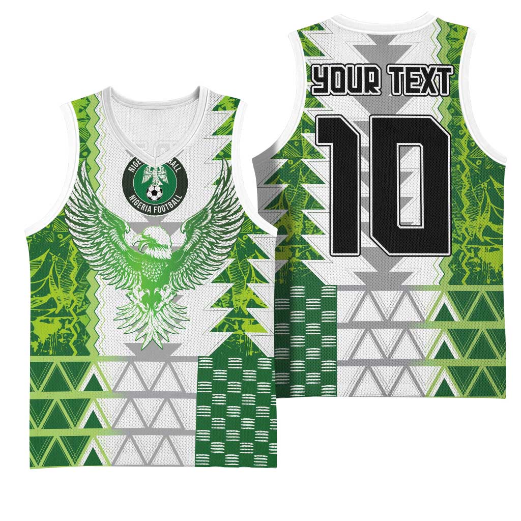 Custom Nigeria National Football Basketball Jersey Naija Super Eagles - African Pride