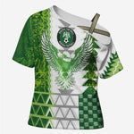 Custom Nigeria National Football Cross Shoulder Shirt Naija Super Eagles - African Pride