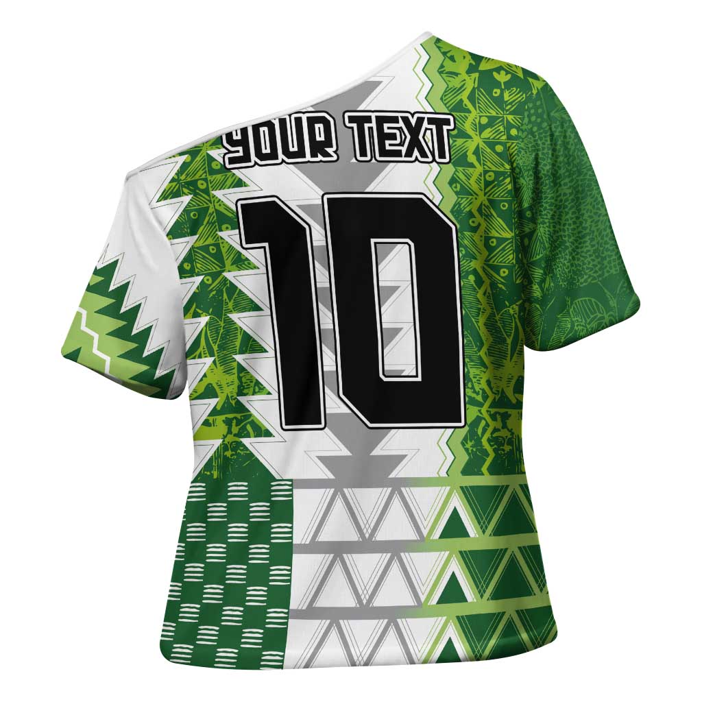 Custom Nigeria National Football Cross Shoulder Shirt Naija Super Eagles - African Pride