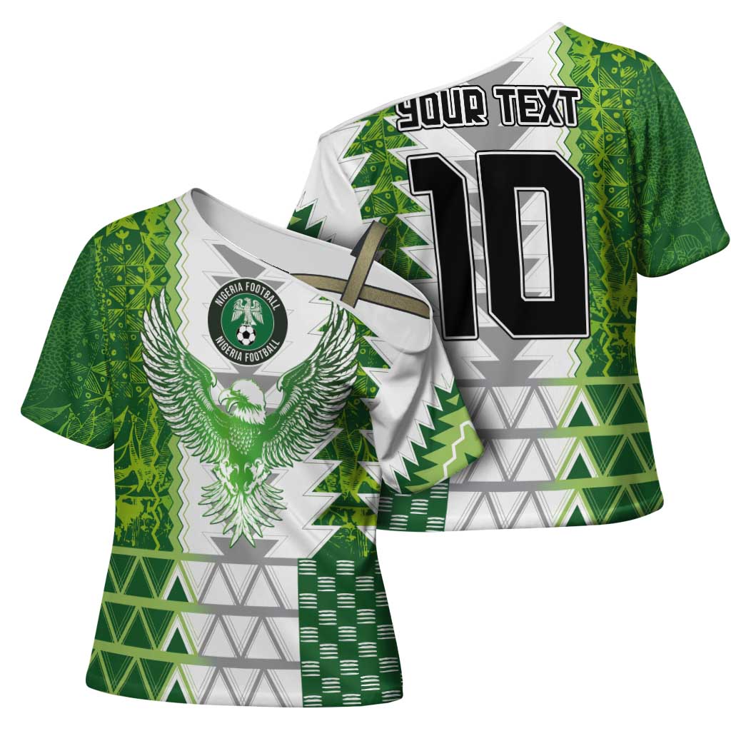 Custom Nigeria National Football Cross Shoulder Shirt Naija Super Eagles - African Pride