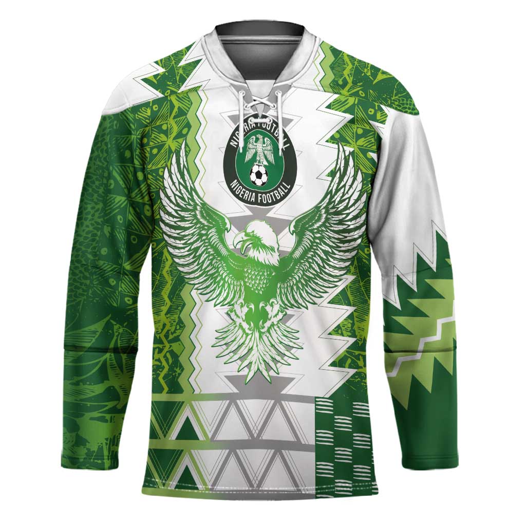 Custom Nigeria National Football Hockey Jersey Naija Super Eagles - African Pride