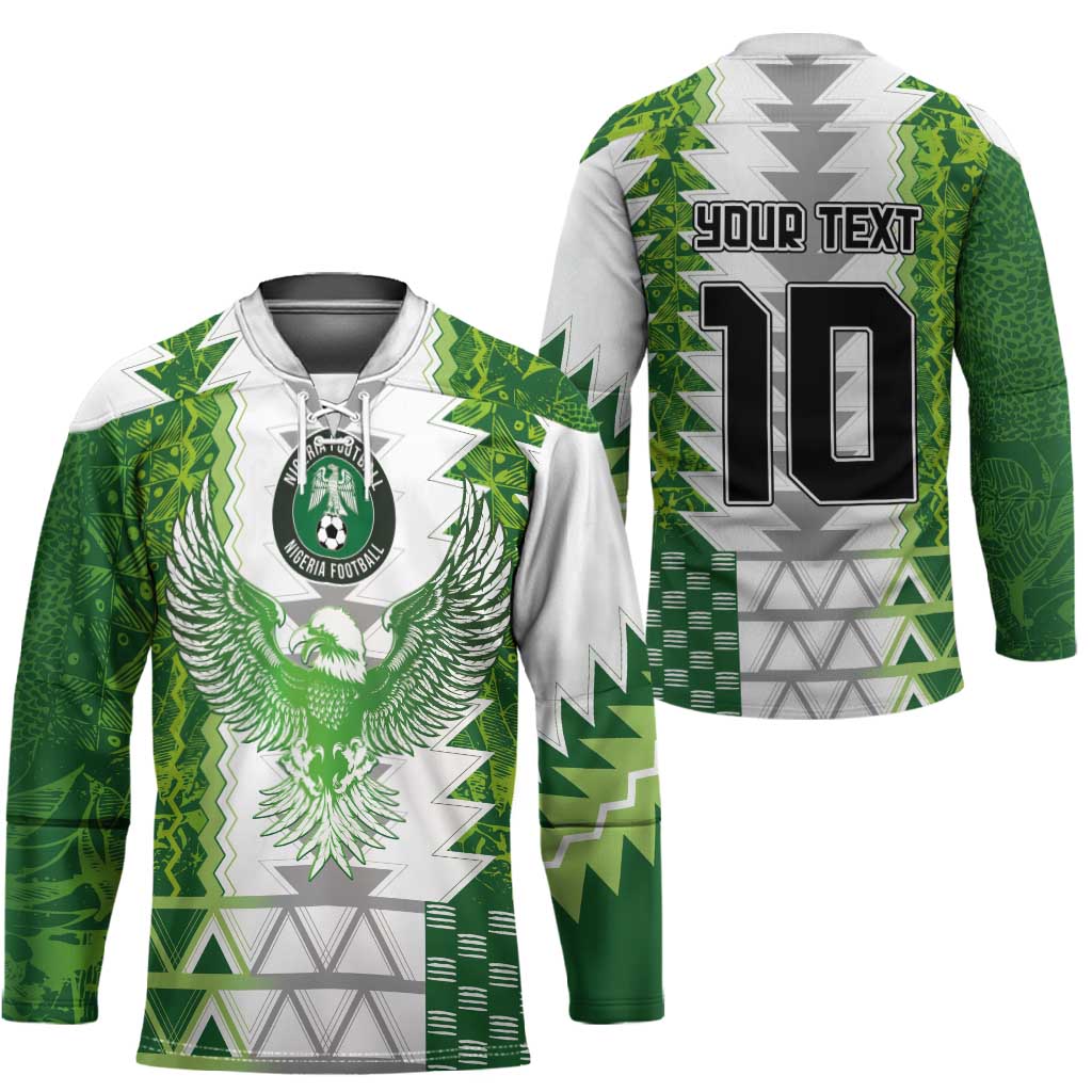 Custom Nigeria National Football Hockey Jersey Naija Super Eagles - African Pride