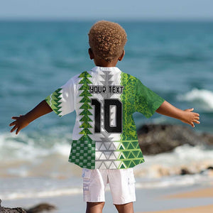 Custom Nigeria National Football Kid Hawaiian Shirt Naija Super Eagles - African Pride
