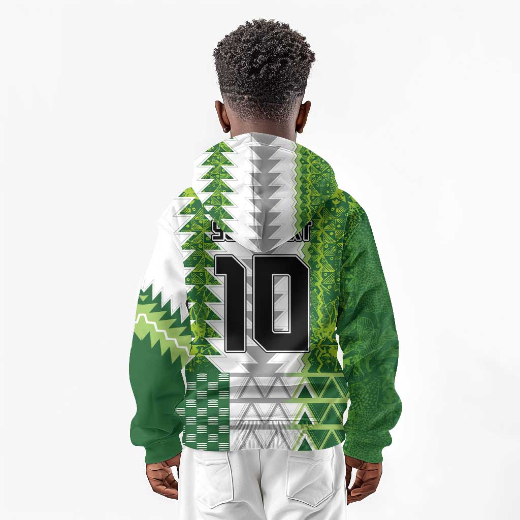 Custom Nigeria National Football Kid Hoodie Naija Super Eagles - African Pride