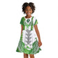 Custom Nigeria National Football Kid Short Sleeve Dress Naija Super Eagles - African Pride