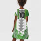 Custom Nigeria National Football Kid Short Sleeve Dress Naija Super Eagles - African Pride