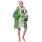 Custom Nigeria National Football Kid Wearable Blanket Hoodie Naija Super Eagles - African Pride