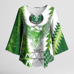 Custom Nigeria National Football Kimono Sleeve Blouse Naija Super Eagles - African Pride