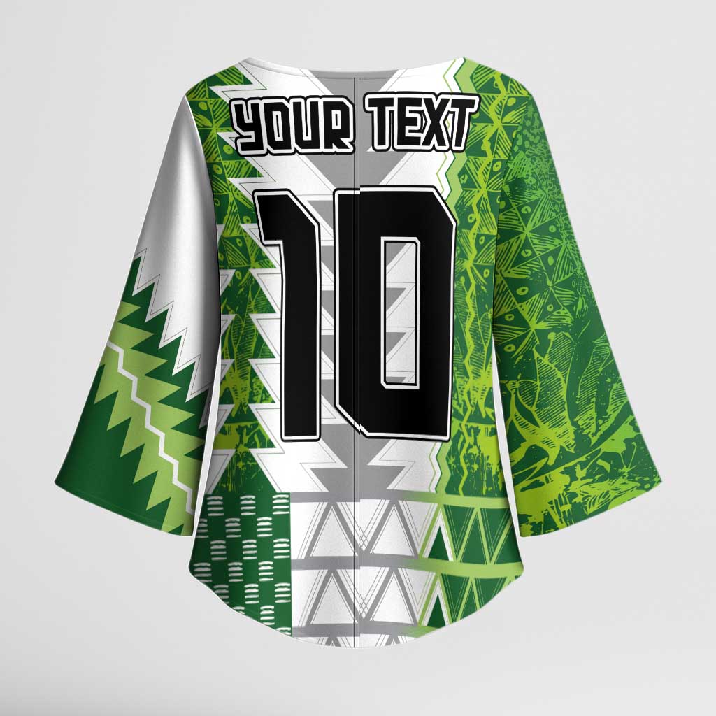 Custom Nigeria National Football Kimono Sleeve Blouse Naija Super Eagles - African Pride