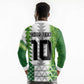 Custom Nigeria National Football Long Sleeve Polo Shirt Naija Super Eagles - African Pride
