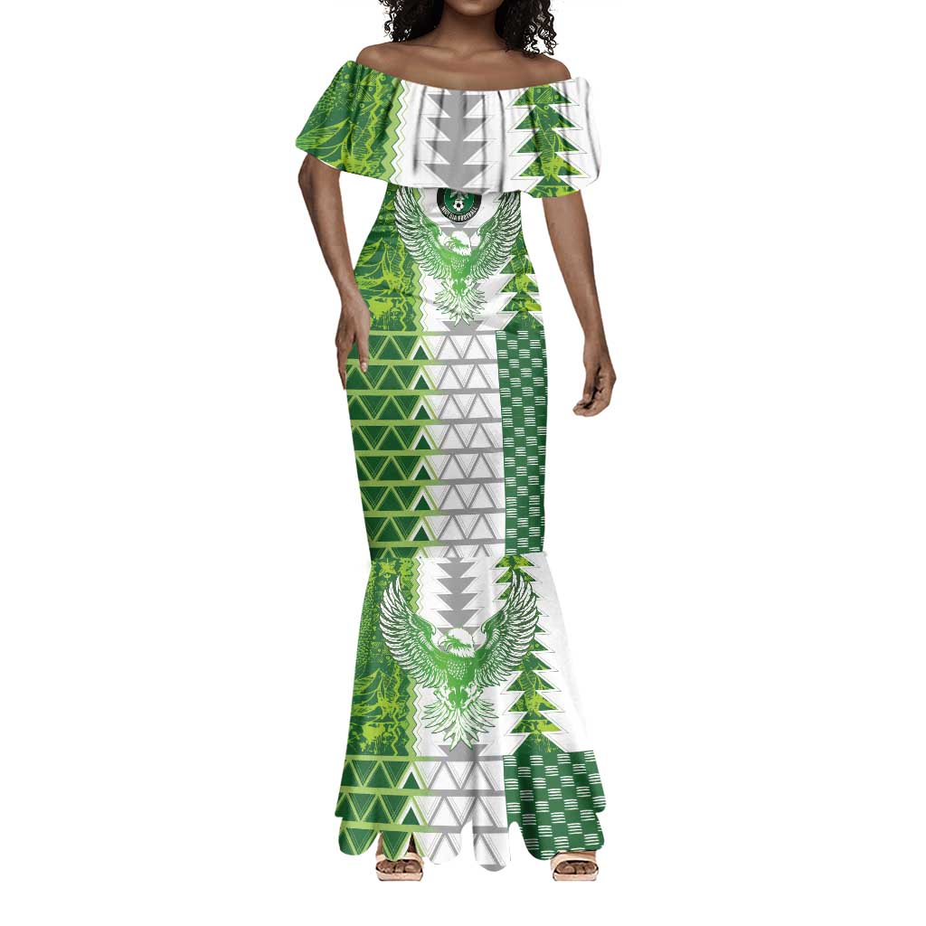 Custom Nigeria National Football Mermaid Dress Naija Super Eagles - African Pride