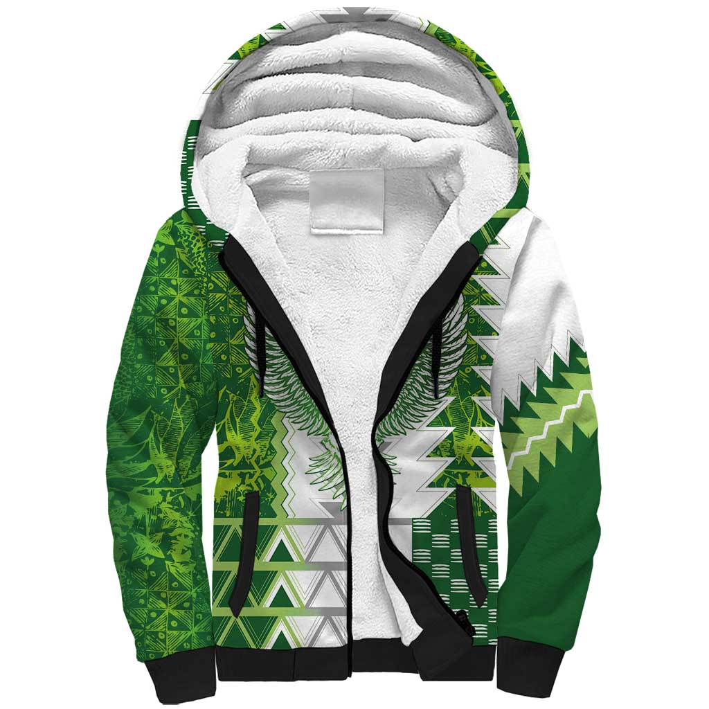 Custom Nigeria National Football Sherpa Hoodie Naija Super Eagles - African Pride