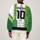 Custom Nigeria National Football Sleeve Zip Bomber Jacket Naija Super Eagles - African Pride