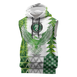 Custom Nigeria National Football Sleeveless Hoodie Naija Super Eagles - African Pride