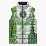 Custom Nigeria National Football Sleeveless Puffer Jacket Naija Super Eagles - African Pride