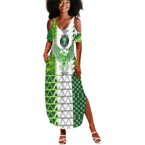 Custom Nigeria National Football Summer Maxi Dress Naija Super Eagles - African Pride