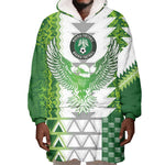 Custom Nigeria National Football Wearable Blanket Hoodie Naija Super Eagles - African Pride
