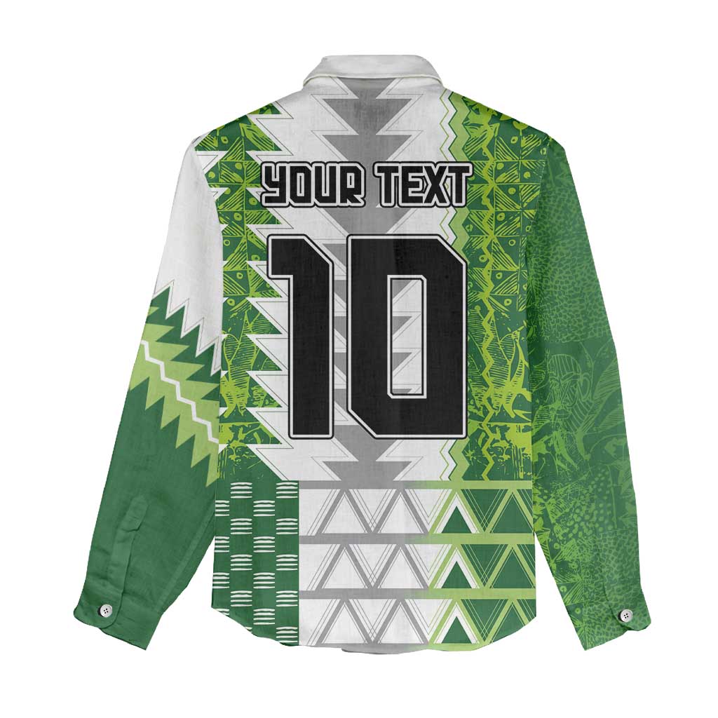 Custom Nigeria National Football Women Casual Shirt Naija Super Eagles - African Pride