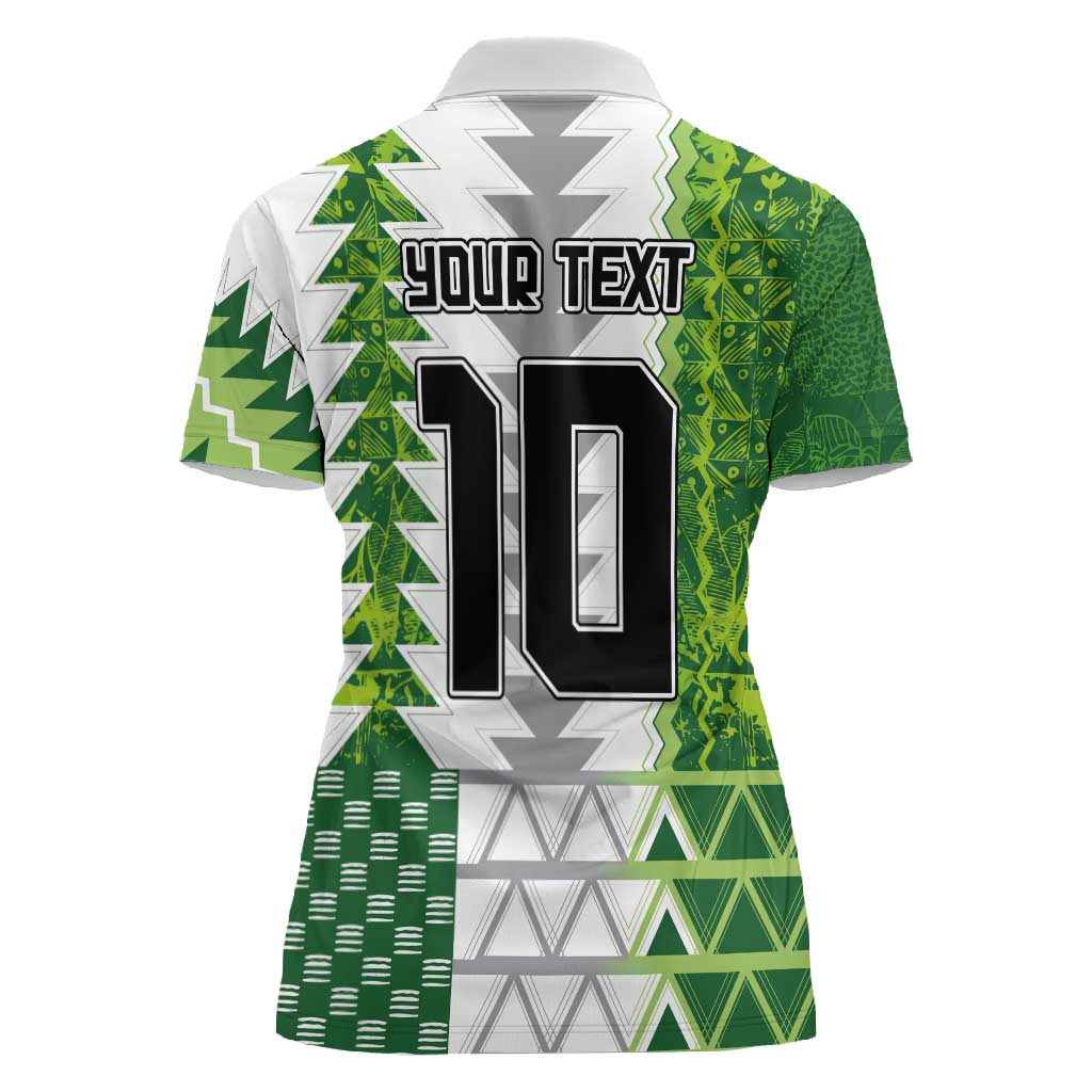 Custom Nigeria National Football Women Polo Shirt Naija Super Eagles - African Pride