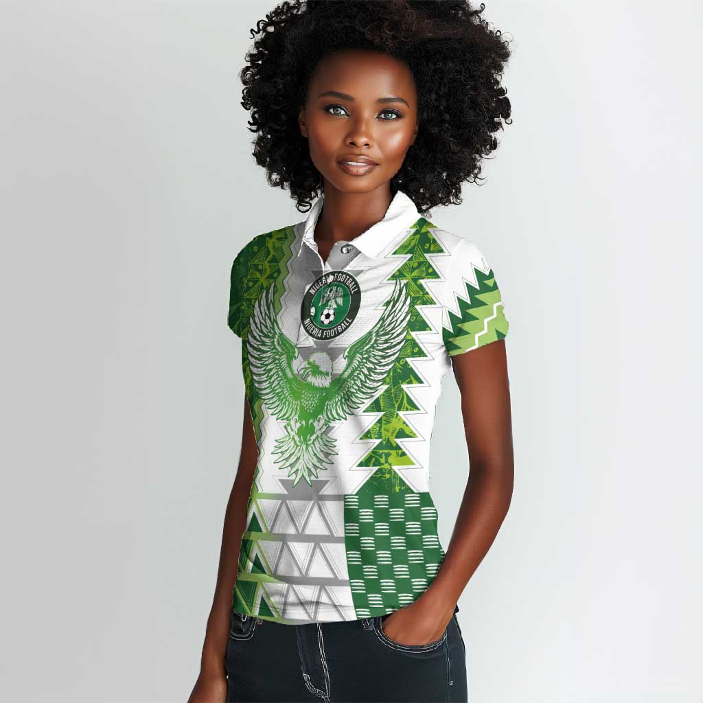 Custom Nigeria National Football Women Polo Shirt Naija Super Eagles - African Pride