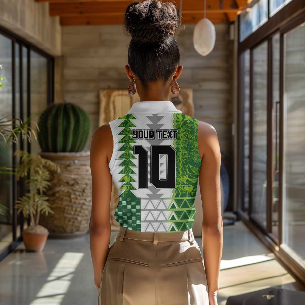 Custom Nigeria National Football Women Sleeveless Polo Shirt Naija Super Eagles - African Pride