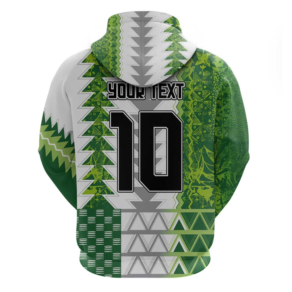 Custom Nigeria National Football Zip Hoodie Naija Super Eagles - African Pride