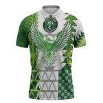 Custom Nigeria National Football Zipper Polo Shirt Naija Super Eagles - African Pride